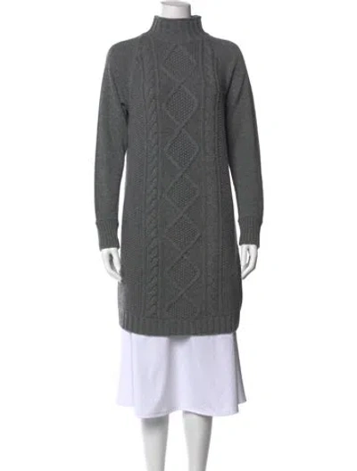 Pre-owned Theory Wool Turtleneck Sweater In Gray