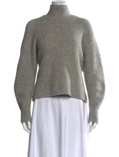 Pre-owned Theory Wool Turtleneck Sweater In Grey