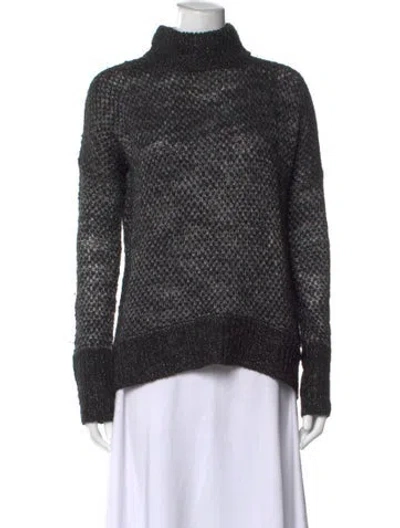 Pre-owned Theory Wool Turtleneck Sweater In Multi