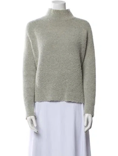 Pre-owned Theory Wool Turtleneck Sweater In Neutral
