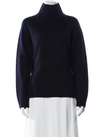 Pre-owned Theory Wool Turtleneck Sweater W/ Tags In Blue
