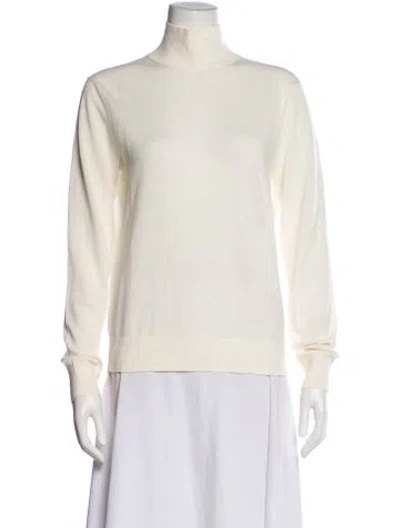 Pre-owned Theory Wool Turtleneck Sweater W/ Tags In Neutral