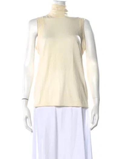 Pre-owned Theory Wool Turtleneck Sweater W/ Tags In Neutrals