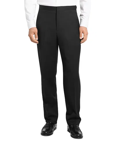 Theory Wool Tuxedo Trousers In Black