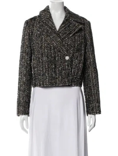 Pre-owned Theory Wool Tweed Pattern Blazer In Multi