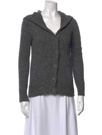 Pre-owned Theory Wool Tweed Pattern Sweater In Gray