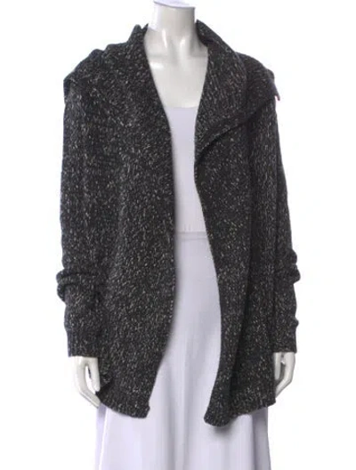 Pre-owned Theory Wool Tweed Pattern Sweater In Grey