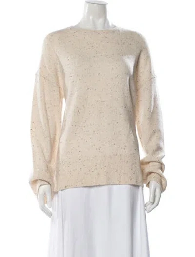 Pre-owned Theory Wool Tweed Pattern Sweater W/ Tags In Neutral