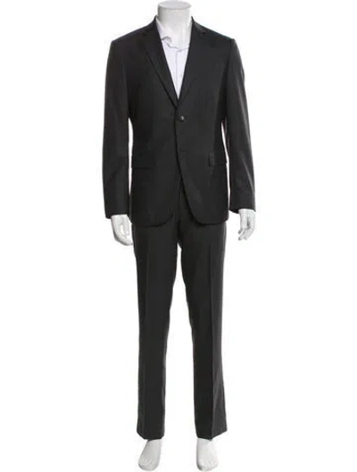 Pre-owned Theory Wool Two-piece Blazer In Blue
