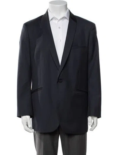 Pre-owned Theory Wool Two-piece Blazer In Blue