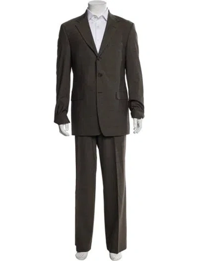 Pre-owned Theory Wool Two-piece Blazer In Brown