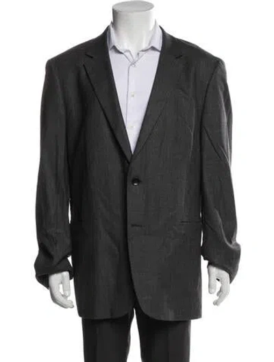 Pre-owned Theory Wool Two-piece Blazer In Gray
