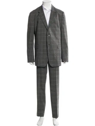 Pre-owned Theory Wool Two-piece Blazer In Gray