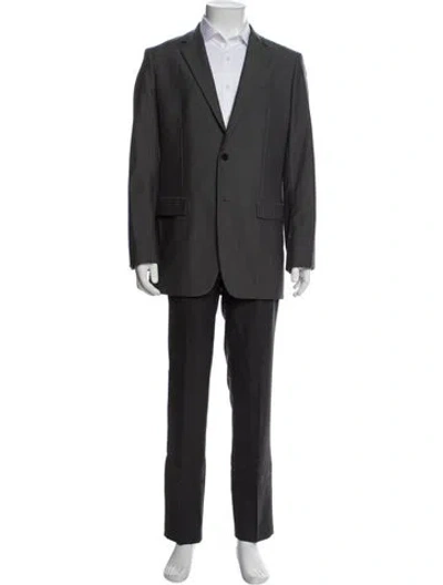 Pre-owned Theory Wool Two-piece Blazer In Gray