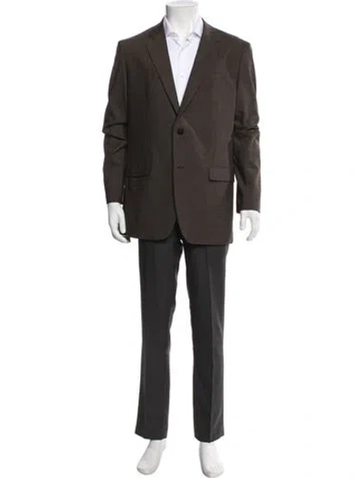 Pre-owned Theory Wool Two-piece Blazer In Green