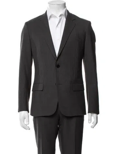 Pre-owned Theory Wool Two-piece Blazer In Grey