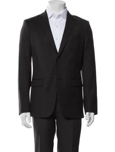 Pre-owned Theory Wool Two-piece Blazer In Grey