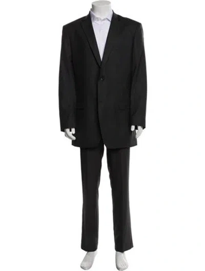 Pre-owned Theory Wool Two-piece Blazer In Grey