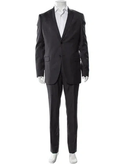 Pre-owned Theory Wool Two-piece Suit In Blue