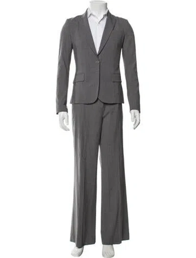 Pre-owned Theory Wool Two-piece Suit In Purple