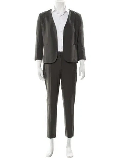 Pre-owned Theory Wool Two-piece Suit In White