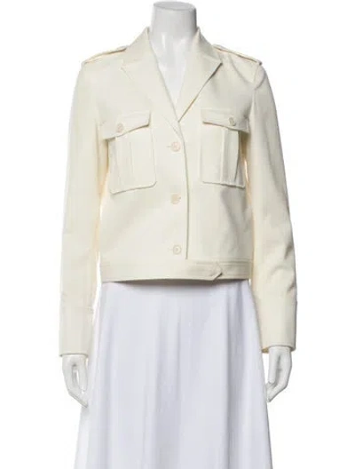 Pre-owned Theory Wool Utility Jacket In Neutral