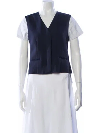 Pre-owned Theory Wool Vest In Black