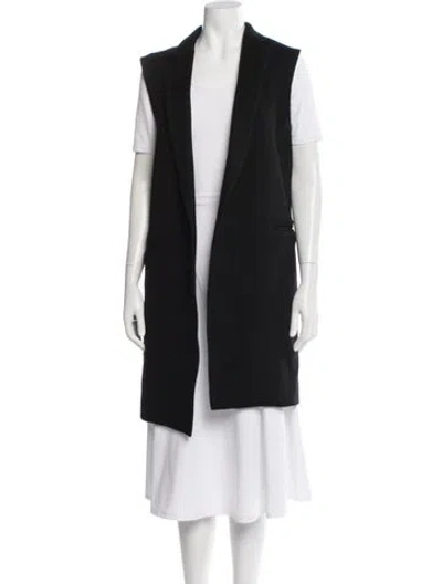 Pre-owned Theory Wool Vest In Black