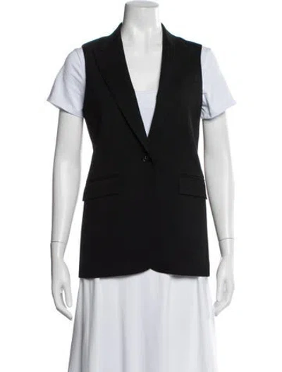 Pre-owned Theory Wool Vest In Black