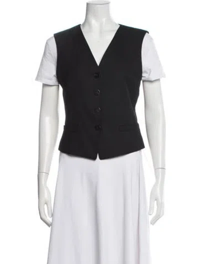 Pre-owned Theory Wool Vest In Black