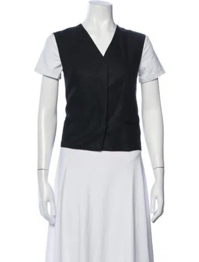 Pre-owned Theory Wool Vest In Black