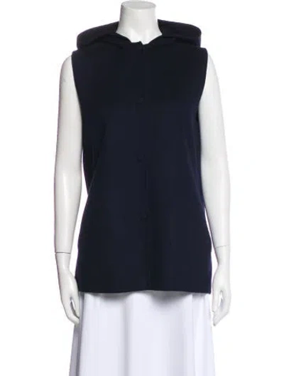 Pre-owned Theory Wool Vest In Blue