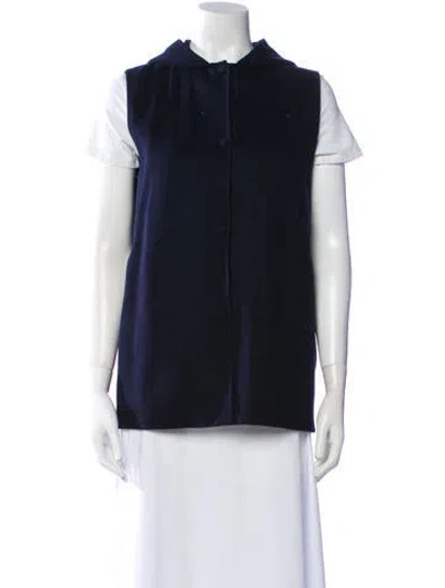 Pre-owned Theory Wool Vest In Blue