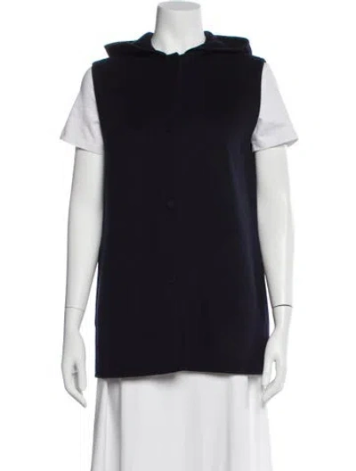 Pre-owned Theory Wool Vest In Blue
