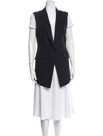 Pre-owned Theory Wool Vest In Blue