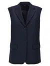Theory Oversized Vest In Wool-blend
