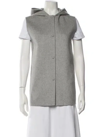 Pre-owned Theory Wool Vest In Gray