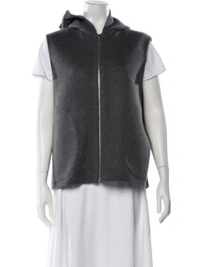 Pre-owned Theory Wool Vest In Gray