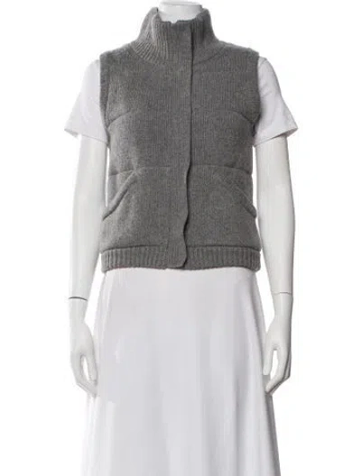 Pre-owned Theory Wool Vest In Gray