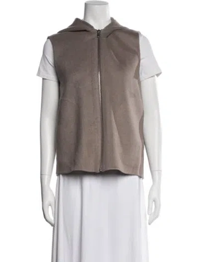 Pre-owned Theory Wool Vest In Gray