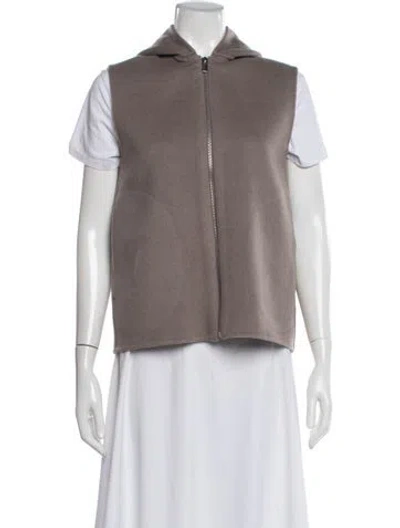Pre-owned Theory Wool Vest In Gray