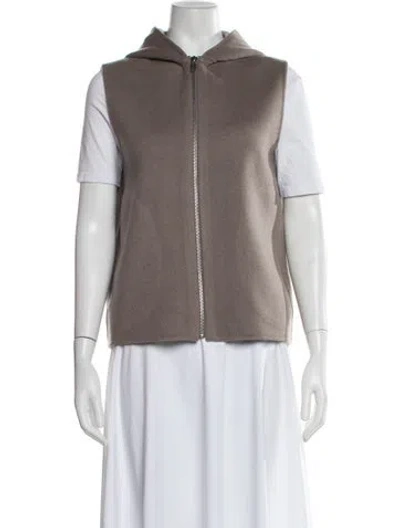 Pre-owned Theory Wool Vest In Gray