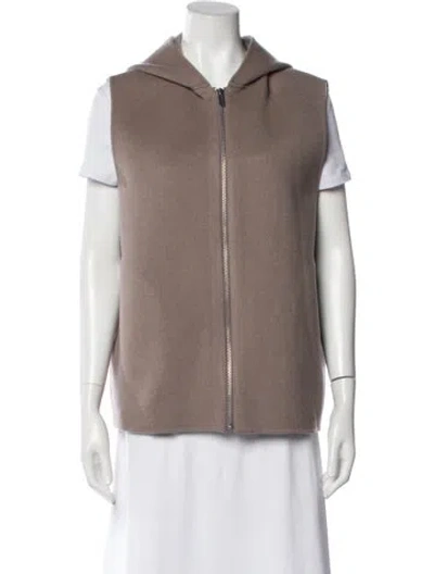 Pre-owned Theory Wool Vest In Neutral