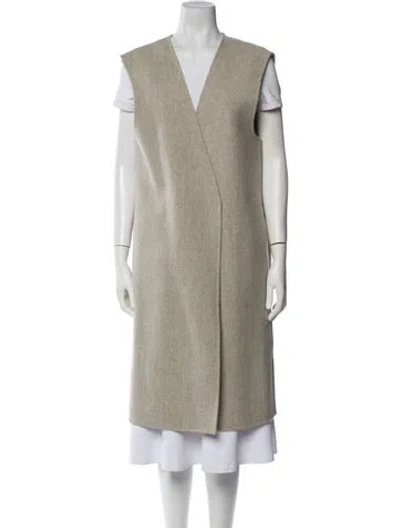 Pre-owned Theory Wool Vest In Neutral