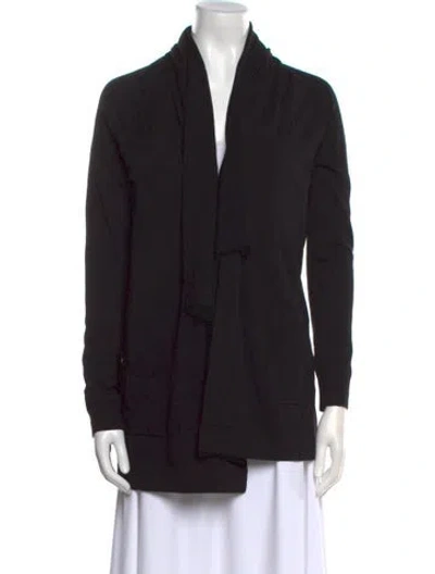 Pre-owned Theory Wool V-neck Sweater In Black