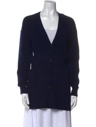 Pre-owned Theory Wool V-neck Sweater In Black