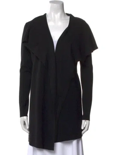 Pre-owned Theory Wool V-neck Sweater In Black