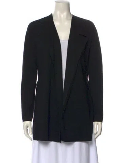 Pre-owned Theory Wool V-neck Sweater In Black