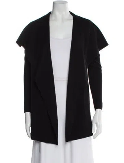 Pre-owned Theory Wool V-neck Sweater In Black