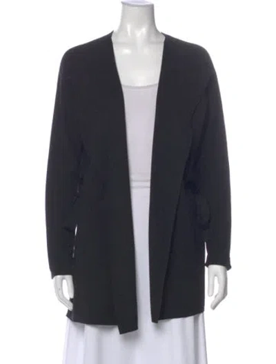 Pre-owned Theory Wool V-neck Sweater In Gray